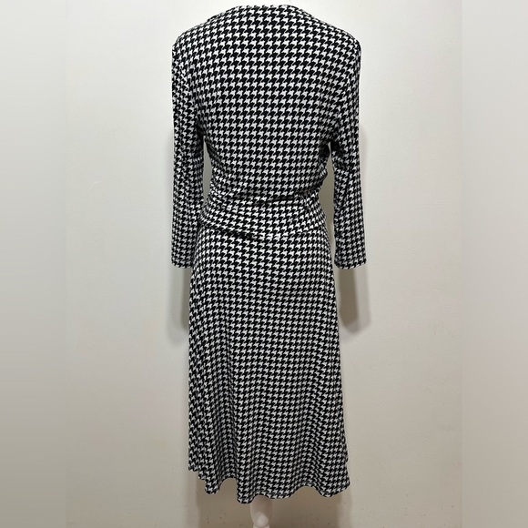 Leota Houndstooth Faux Wrap Dress - Picture 5 of 9